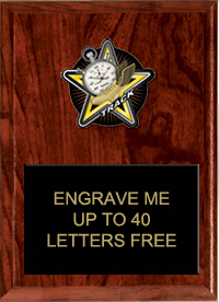 Track Color Star Plaque [7 x 9 inch]
