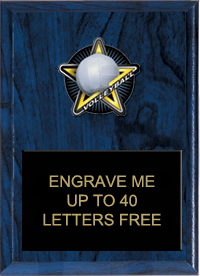 Volleyball Color Star Plaque [7 x 9 inch]