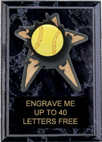Softball Spring Loaded Plaque [5 x 7]