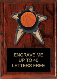 Basketball Spring Loaded Plaque [6 x 8]