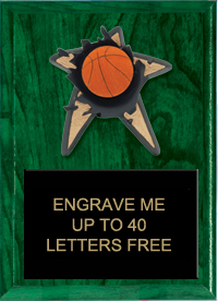 Basketball Spring Loaded Plaque [7 x 9]