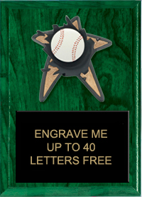 Baseball Spring Loaded Plaque [7 x 9]