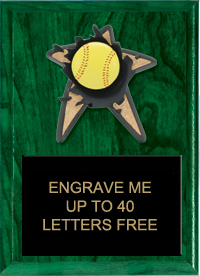 Softball Spring Loaded Plaque [7 x 9]