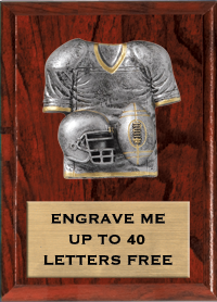 Football Sport Jersey Plaque [6 x 8 inch]
