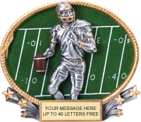 Football 3D Full Color Oval Resin Trophy [8.25 x 7 inch]