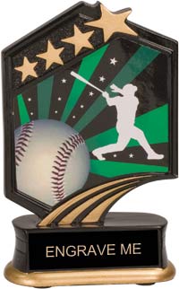 Baseball Graphic Sport Resin Trophy [5.5 inch]