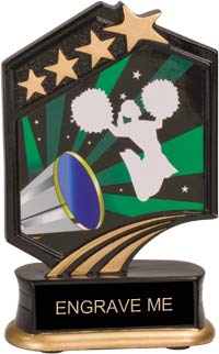 Cheer Graphic Sport Resin Trophy [5.5 inch]