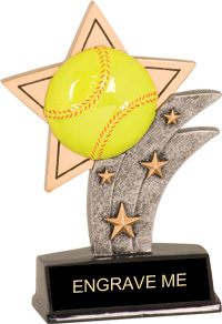 Softball Sport Star Resin Trophy [7 inch]