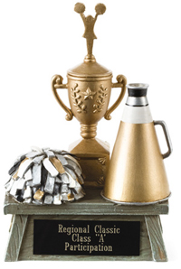 Cheer Vintage 3D Sport Resin Trophy [5.125 inch]