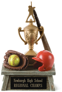 Softball Vintage 3D Sport Resin Trophy [4 inch]