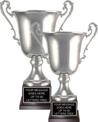 Silver Plated Cup on Rosewood Piano-Finished Base [12 Inch]