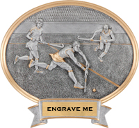 Field Hockey Sport Legend Ovals [8 x 8.5 inch] large