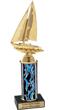 Interchangeable Column Trophy w/ Black Marble Base [10 inch]