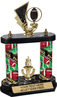 Spinning Football Two-Post Trophy [14 inch]