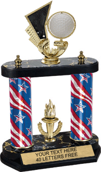 Spinning Golf Two-Post Trophy [14 inch]