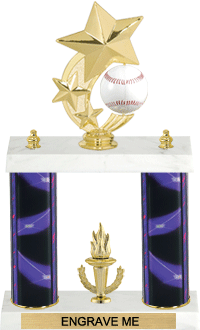 Baseball Shooting Star Spinning Trophy [12 inch]
