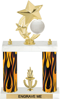 Volleyball Shooting Star Spinning Trophy [12 inch]