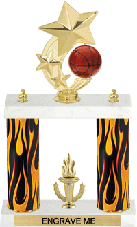 Basketball Shooting Star Spinning Trophy [14 inch]