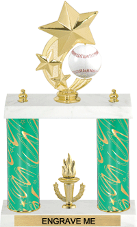 Baseball Shooting Star Spinning Trophy [14 inch]