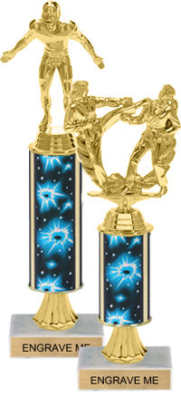 Gold Stem Riser Trophy on Marble Base [11 inch]