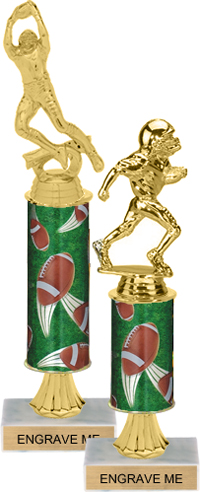 Gold Stem Riser Trophy on Marble Base [11 inch]