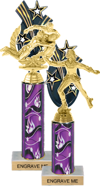 Triple Star Backdrop Trophy [11 inch]
