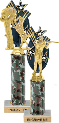 Triple Star Backdrop Trophy [11 inch]