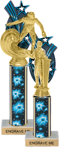 Triple Star Backdrop Trophy [11 inch]