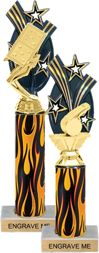 Triple Star Backdrop Trophy [11 inch]