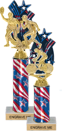 Triple Star Backdrop Trophy [11 inch]