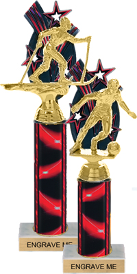 Triple Star Backdrop Trophy [11 inch]