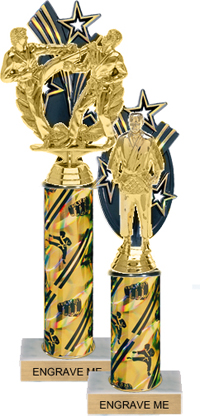 Triple Star Backdrop Trophy [11 inch]