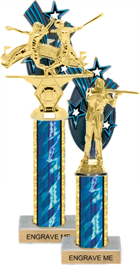 Triple Star Backdrop Trophy [11 inch]