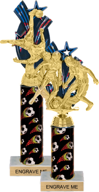 Triple Star Backdrop Trophy [11 inch]