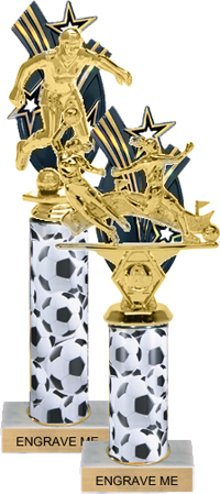 Triple Star Backdrop Trophy [11 inch]