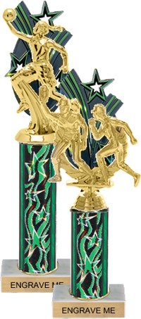Triple Star Backdrop Trophy [11 inch]