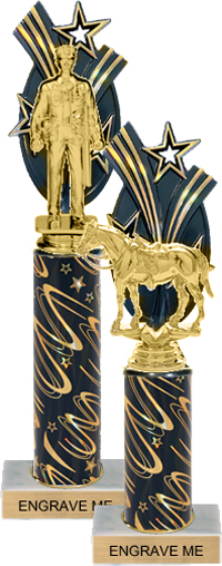 Triple Star Backdrop Trophy [11 inch]