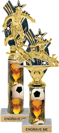 Triple Star Backdrop Trophy [11 inch]