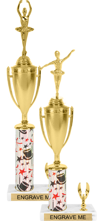 Trophy with Cup & 1 Trim [15 inch]