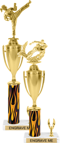 Trophy with Cup & 1 Trim [15 inch]