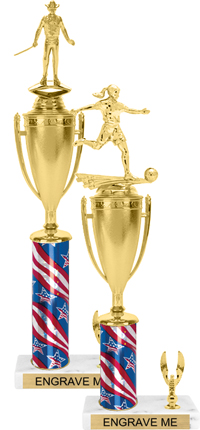 Trophy with Cup & 1 Trim [15 inch]