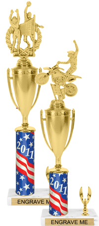 Trophy with Cup & 1 Trim [15 inch]