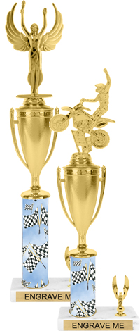 Trophy with Cup & 1 Trim [15 inch]