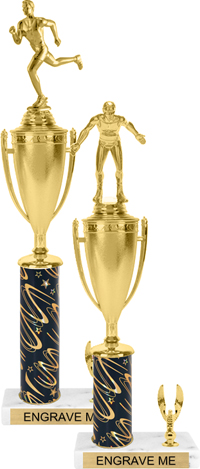Trophy with Cup & 1 Trim [15 inch]