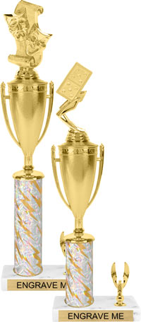 Trophy with Cup & 1 Trim [15 inch]