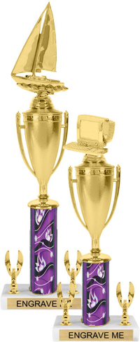 Trophy with Cup & 2 Trims [15 inch]