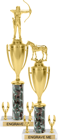 Trophy with Cup & 2 Trims [15 inch]
