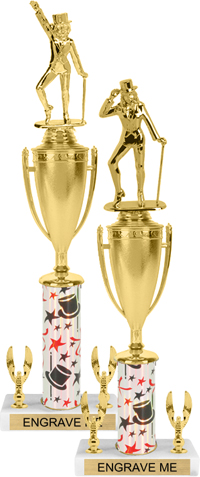 Trophy with Cup & 2 Trims [15 inch]