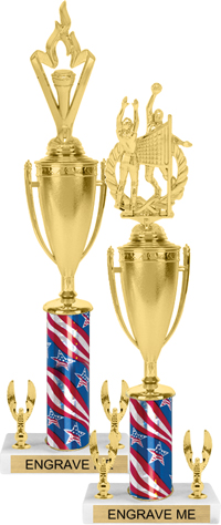 Trophy with Cup & 2 Trims [15 inch]