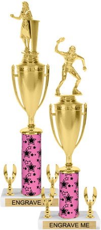 Trophy with Cup & 2 Trims [15 inch]
